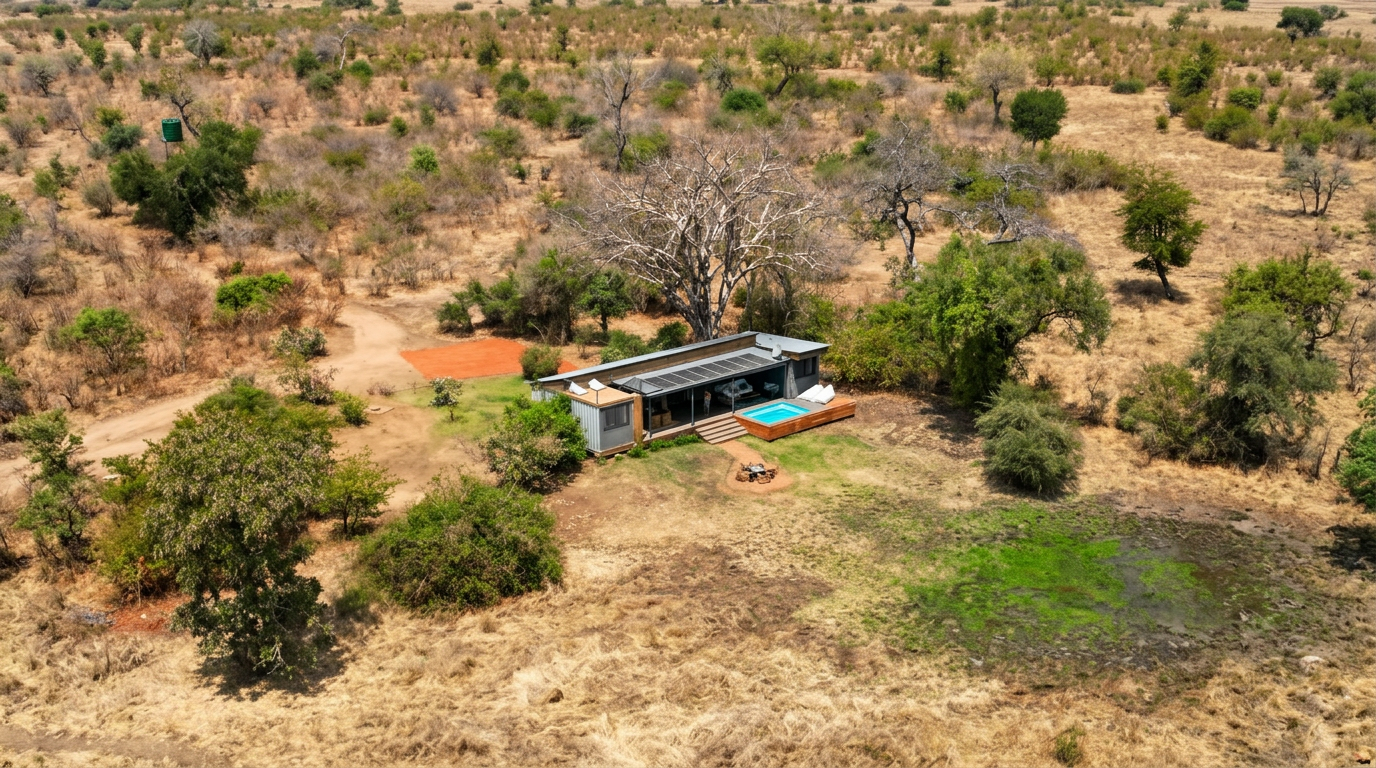 South Luangwa savanna at golden hour